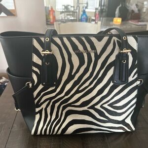 Michael Kors Black and White Zebra Tote